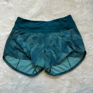 Lululemon shorts, blue, size 4, great condition